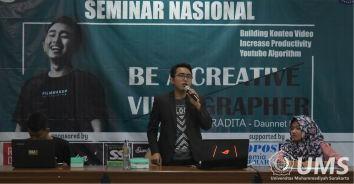 You are currently viewing Berikan Bekal Menjadi Videografer Kreatif: Prodi Ilmu Komunikasi UMS Gelar Seminar Nasional
