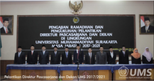 Read more about the article Pelantikan Direktur Pascasarjana dan Dekan Universitas Muhammadiyah Surakarta Periode 2017/2021