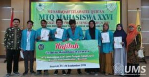 Read more about the article UMS Raih Prestasi di Ajang Musabaqah Tilawatil Qur’an Tingkat Provinsi Jawa Tengah