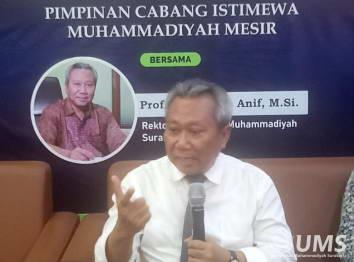Read more about the article Rektor UMS Beri Kuliah Umum Mahasiswa Muhammadiyah di PCIM Mesir