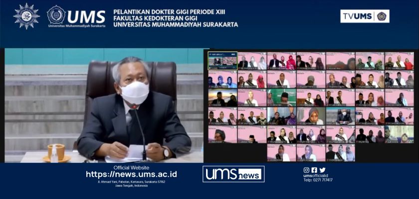 Read more about the article UMS Kembali Lantik 29 Dokter Gigi Muda secara Virtual, 16 Lulusan Mendapat Nilai Sangat Memuaskan