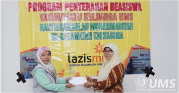 Read more about the article Bantu Yatim/Piatu Keluarga Besar UMS, Lazismu UMS Berikan Beasiswa Pendidikan