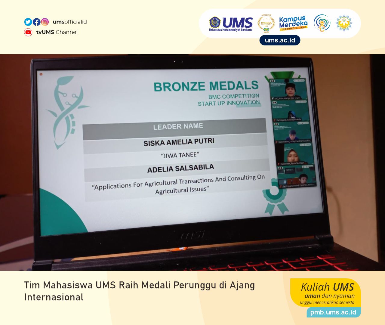 Read more about the article Tim Mahasiswa UMS Raih Medali Perunggu di Ajang Internasional