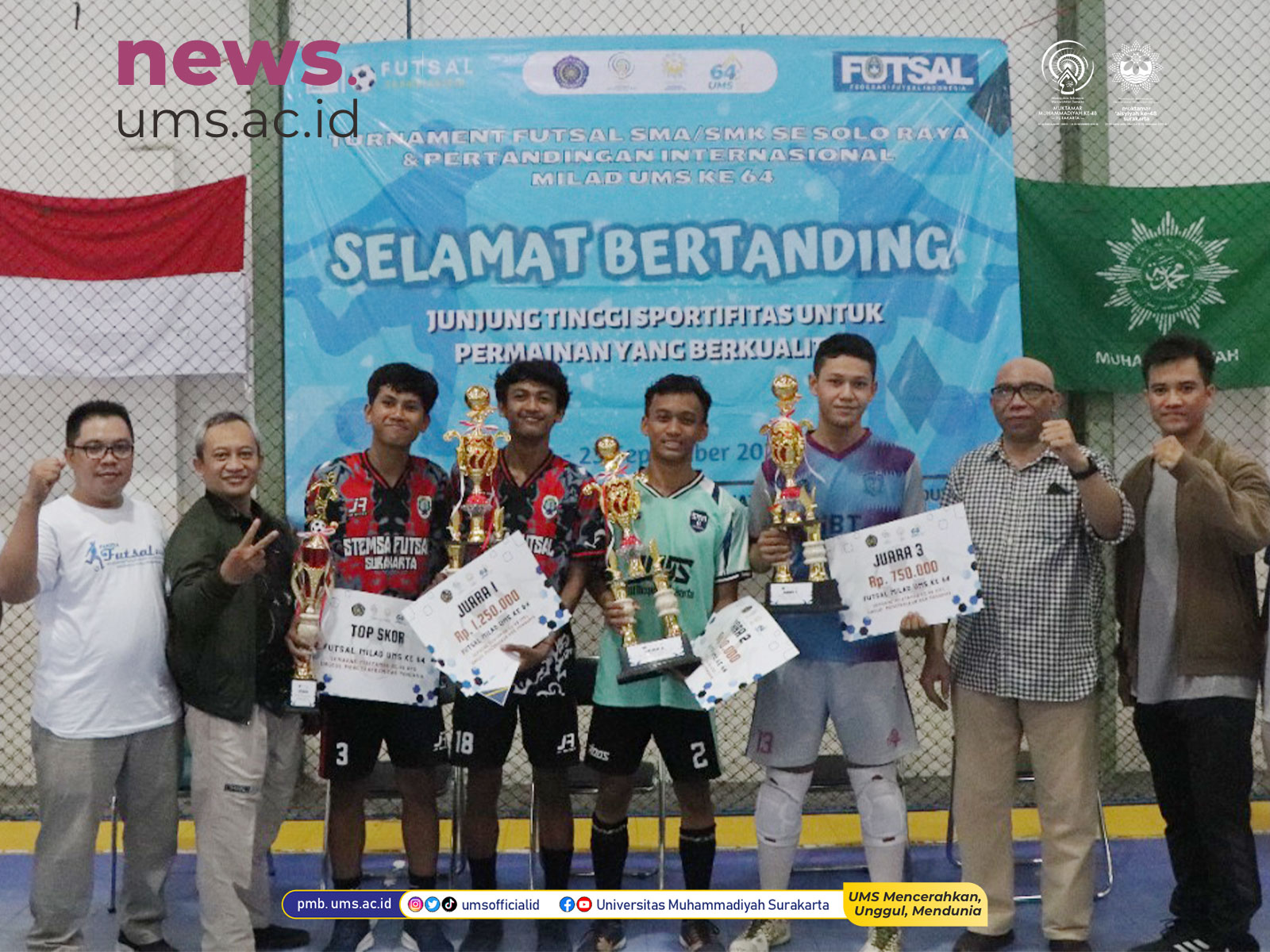 Read more about the article UMS Sambut Harijadi Ke-64, Gelar Turnamen Futsal SMA/SMK Se-Soloraya