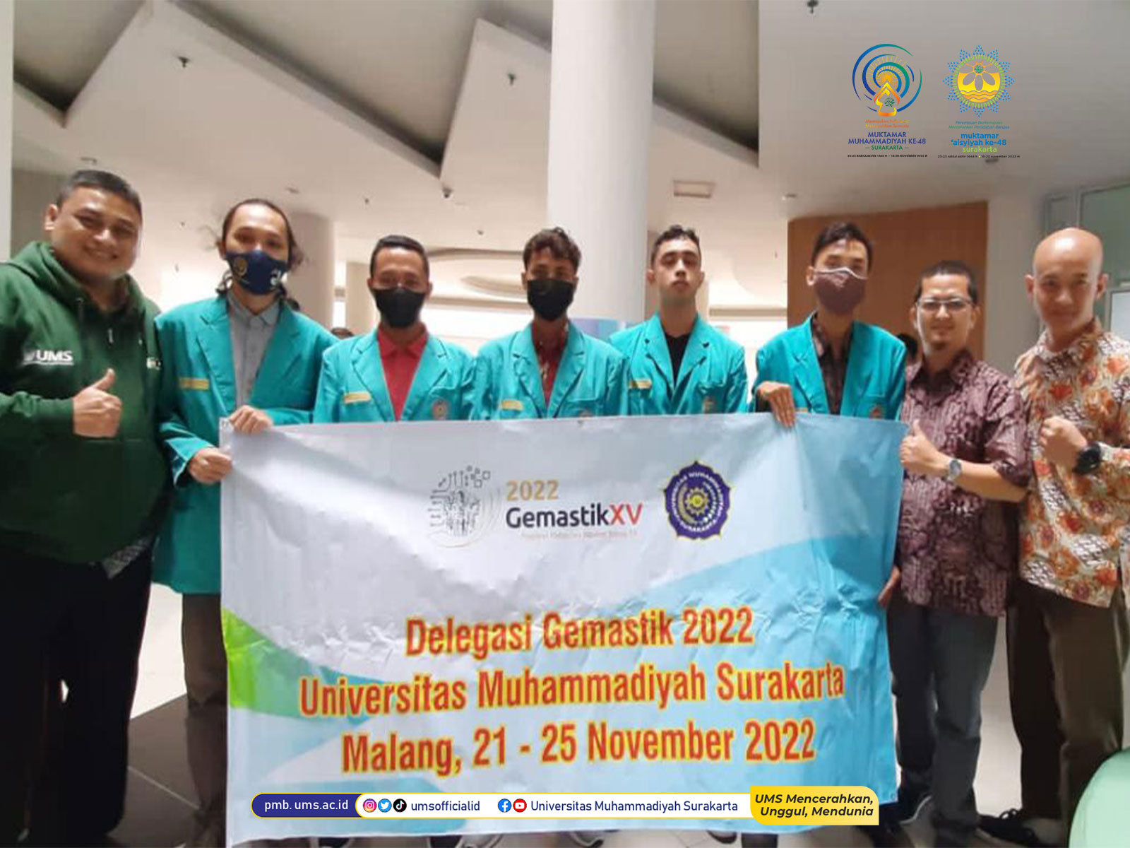 Read more about the article 5 Mahasiswa Prodi Informatika FKI UMS, Maju ke Final Gemastik 2022 di Surabaya