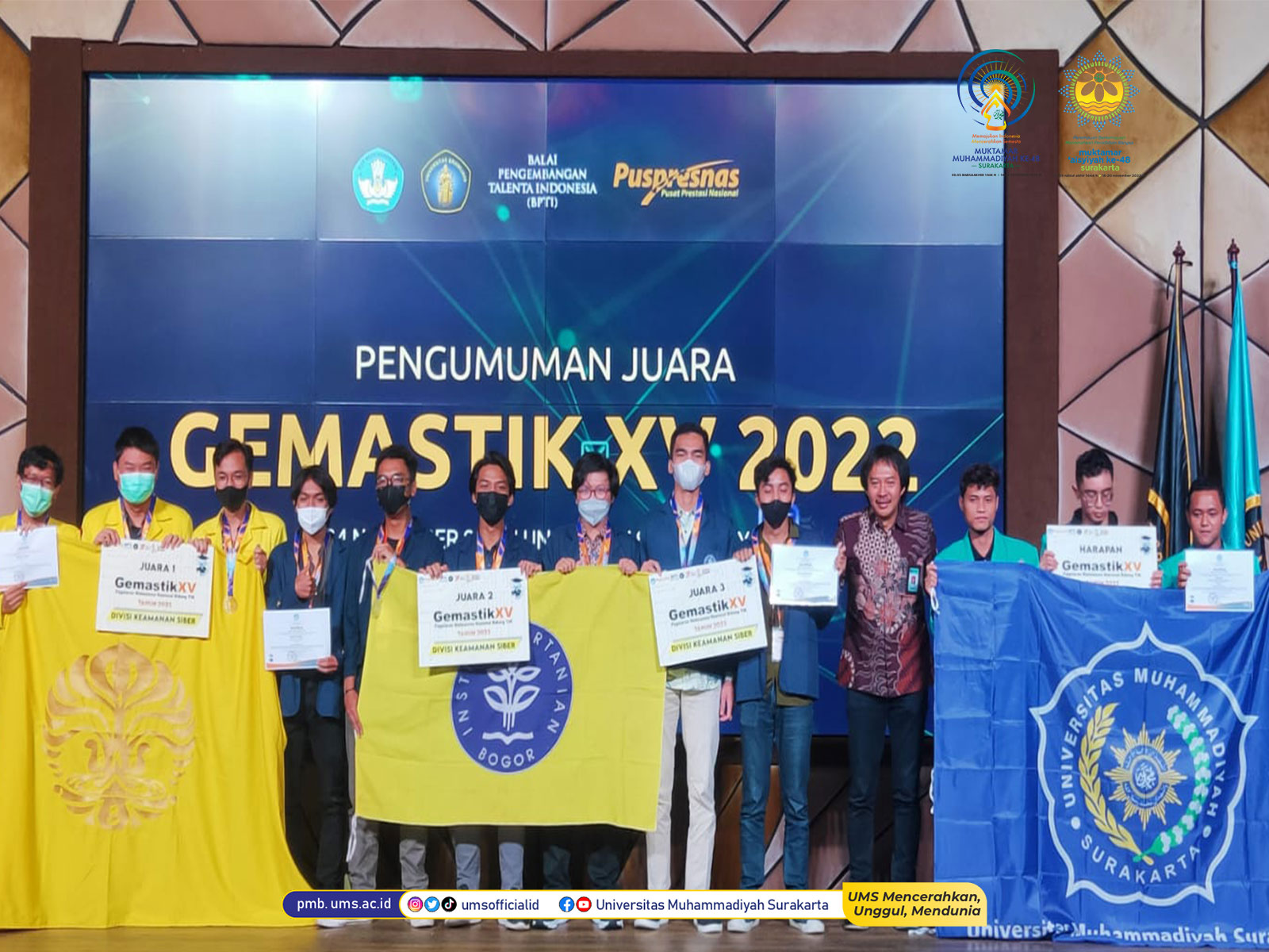 Read more about the article Tim ‘Halo Dek’ UMS Jadi Juara Harapan di Gemastik 2022