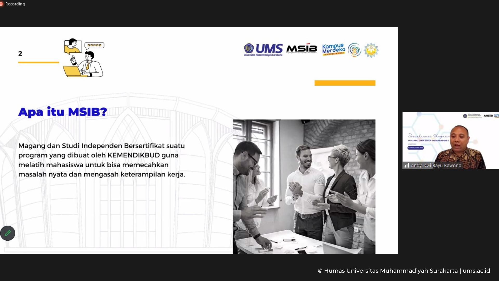 Read more about the article Sosialisasi MSIB, BKUI UMS Ajak Mahasiswa Melihat Dunia Kerja