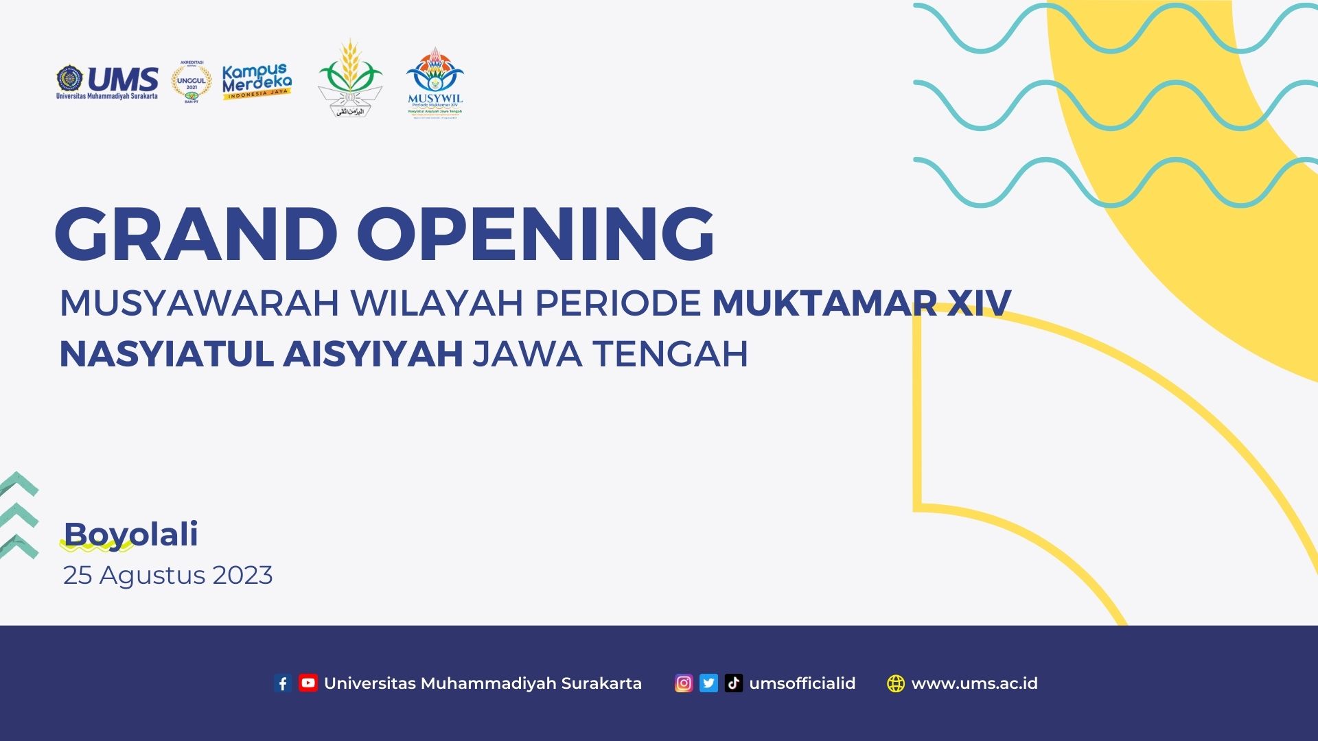 Read more about the article Live Streaming Musywil Periode Muktamar XIV Nasyiatul Aisyiyah Jawa Tengah 2023