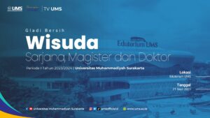Read more about the article Live Streaming Gladi Bersih Wisuda UMS Periode I Tahun 2022/2023
