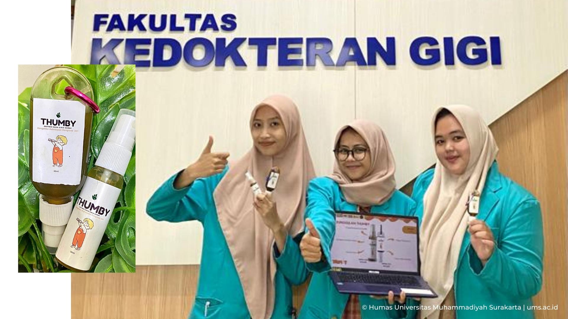 Read more about the article Tim PKM-K UMS Pasarkan Produk THUMBY, Atasi Kebiasaan Buruk Menghisap Jari pada Anak