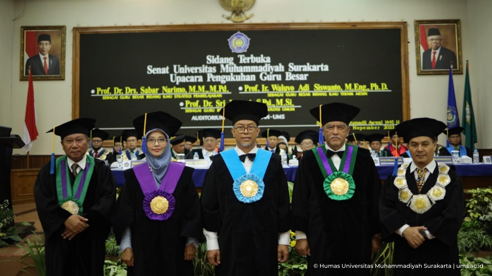 Read more about the article UMS Kukuhkan 3 Guru Besar, Perkuat Posisi UMS sebagai Perguruan Tinggi Ternama yang Memiliki SDM Berkualitas
