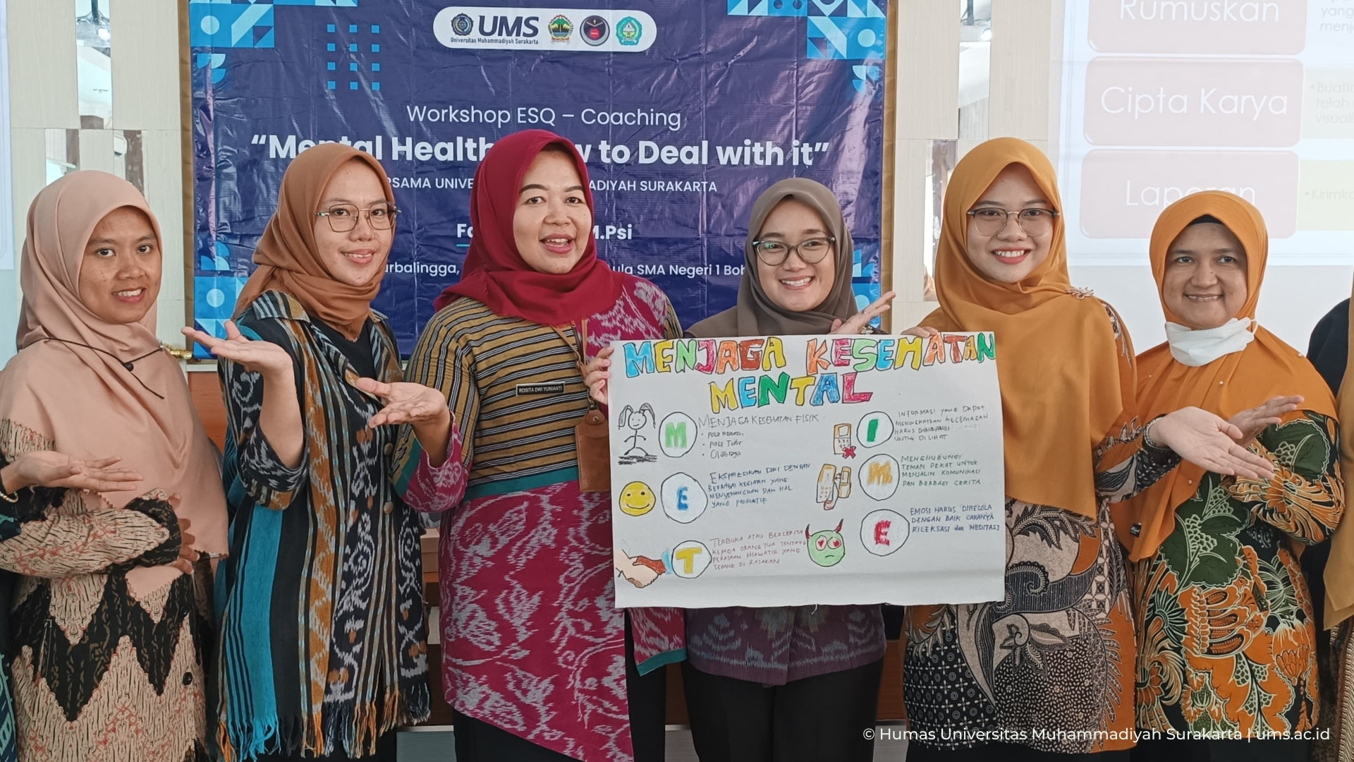Read more about the article Berkolaborasi dengan MGBK Kabupaten Purbalingga, Tim Promosi PMB UMS Gelar ESQ-Coaching “Mental Health”
