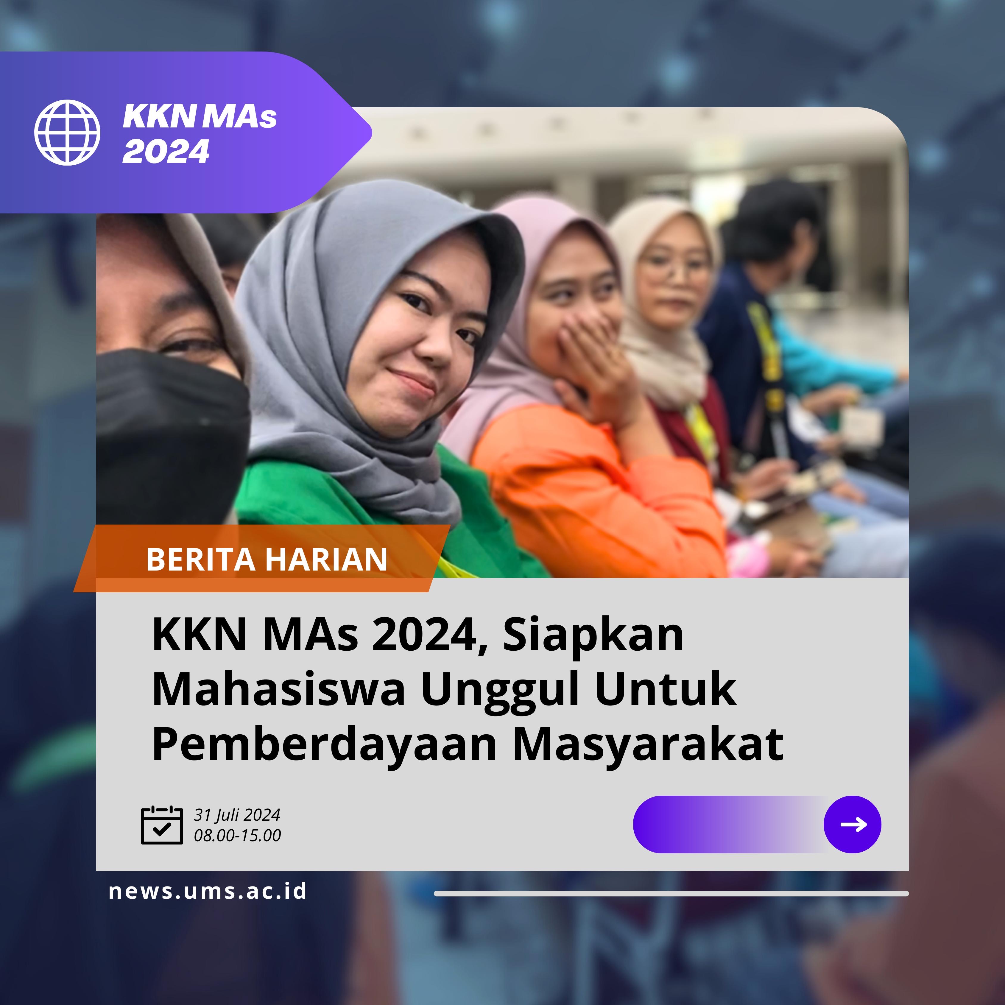 Read more about the article KKNMAs 2024, Siapkan Mahasiswa Unggul untuk Pemberdayaan Masyarakat