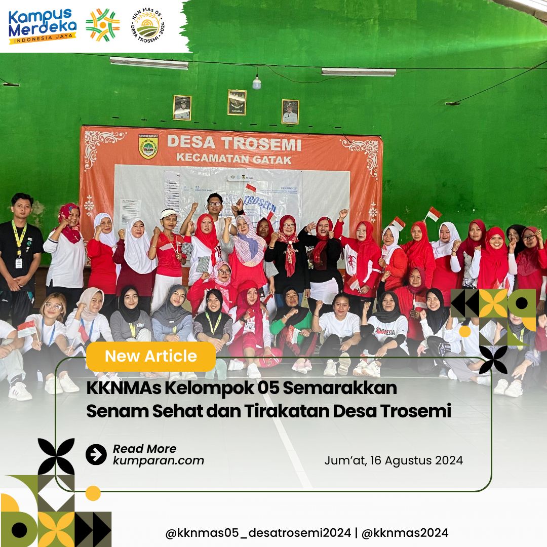 Read more about the article KKNMAs Kelompok 05 Semarakkan Senam Sehat dan Tirakatan Desa Trosemi