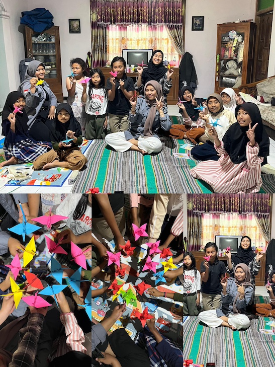 Read more about the article Tim KKN Mas Desa Wonorejo Adakan Bimbel Seni Kriya Dari Kertas Origami Bersama Anak- Anak Dusun Kuryo