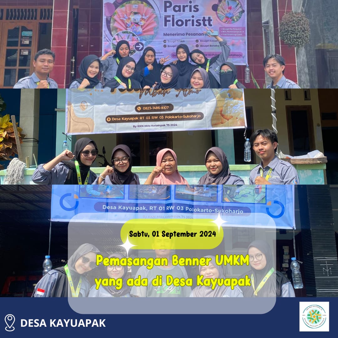 Read more about the article KKN MAs 2024 Kelompok 75: Sukses melaksanakan program kerja Pemasangan Benner UMKM di Desa Kayuapak