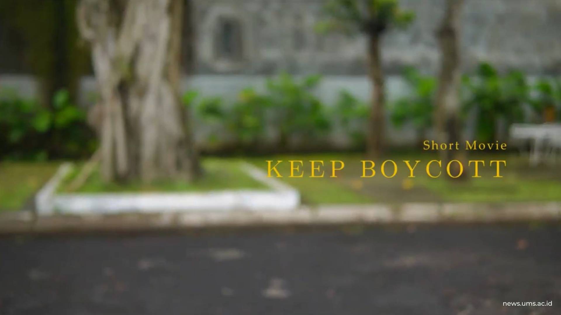 Cover Short Movie berjudul Keep Boycott karya 4 mahasiswa yang meraih juara 1 dalam ajang Creative Digital Preaching