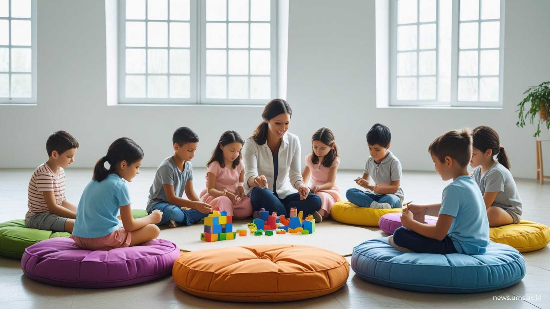 Ilustrasi Suasana pelatihan atau terapi kelompok anak-anak. (Foto: Canva)