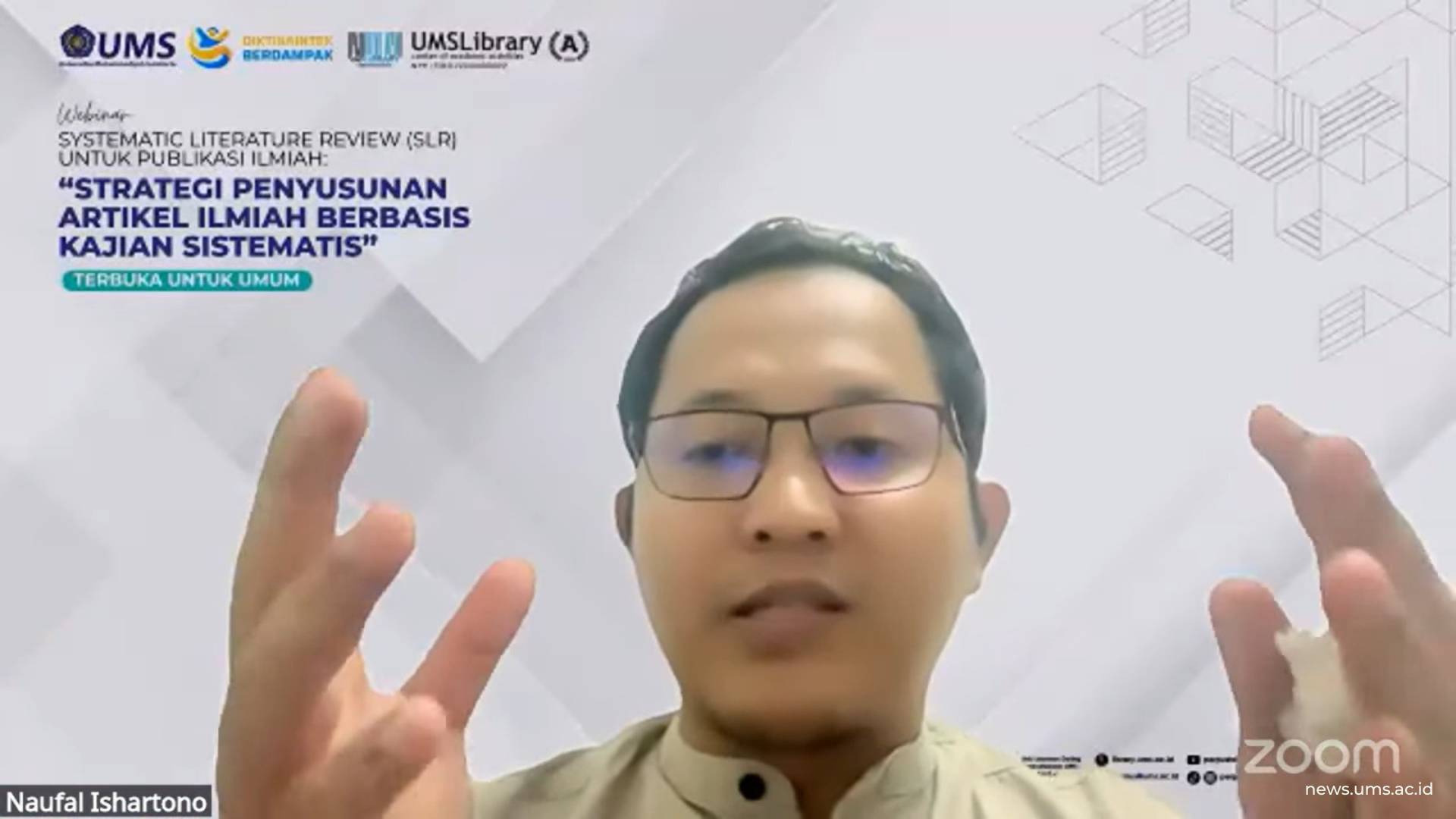 Naufal Ishartono, S.Pd., M.Pd., Ph.D., dosen Pendidikan Matematika UMS
