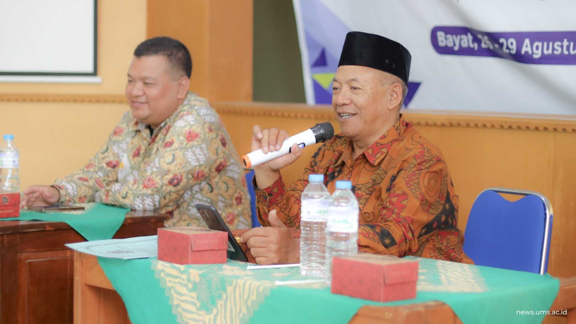 Sambutan Ketua Kelompok Kerja Kepala Sekolah Muhammadiyah (K3SM) Bayat, Klaten Haryono, S.Pd