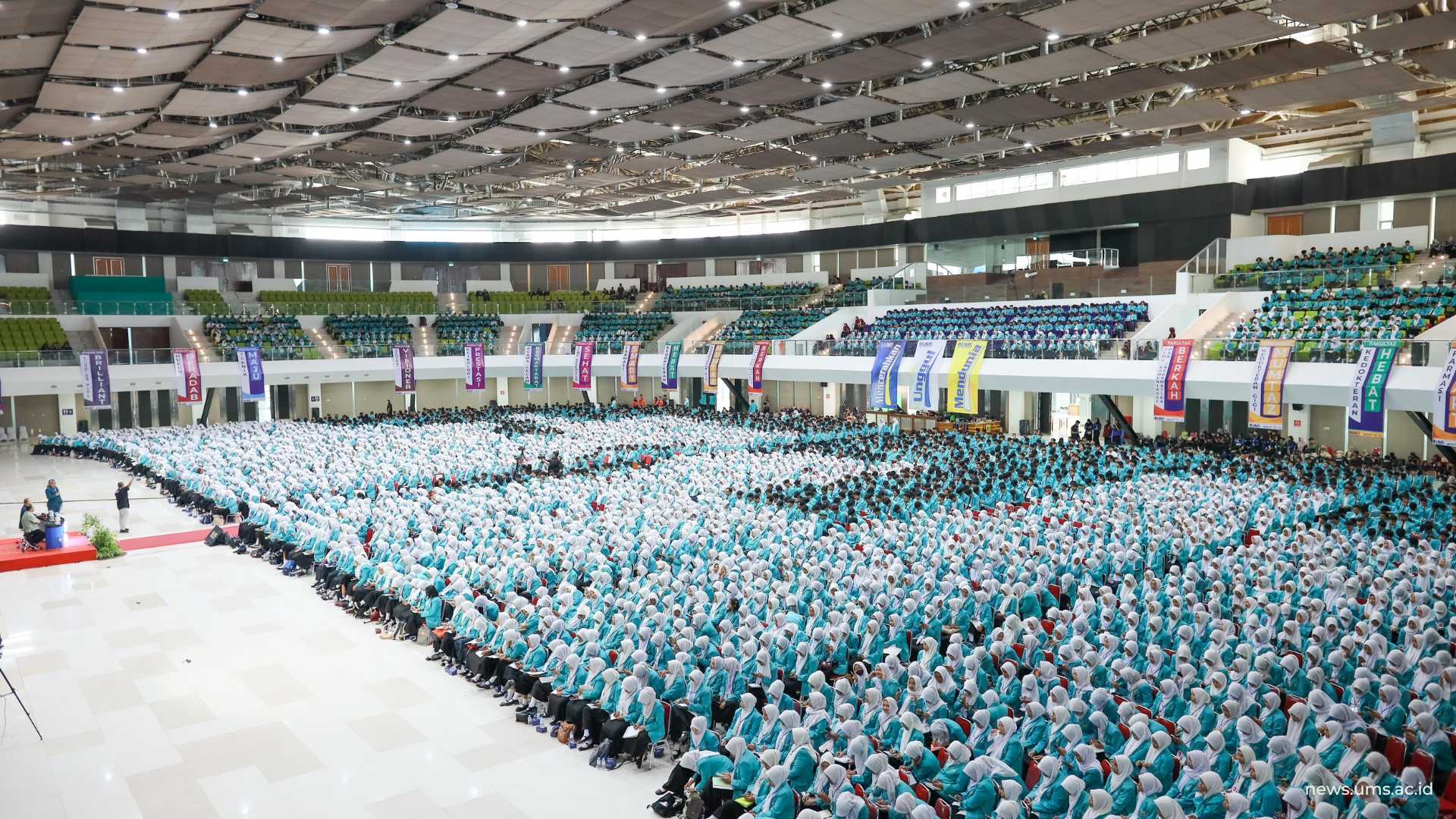 Penyambutan Mahasiswa Baru pada Acara Masta UMS Tahun 2024
