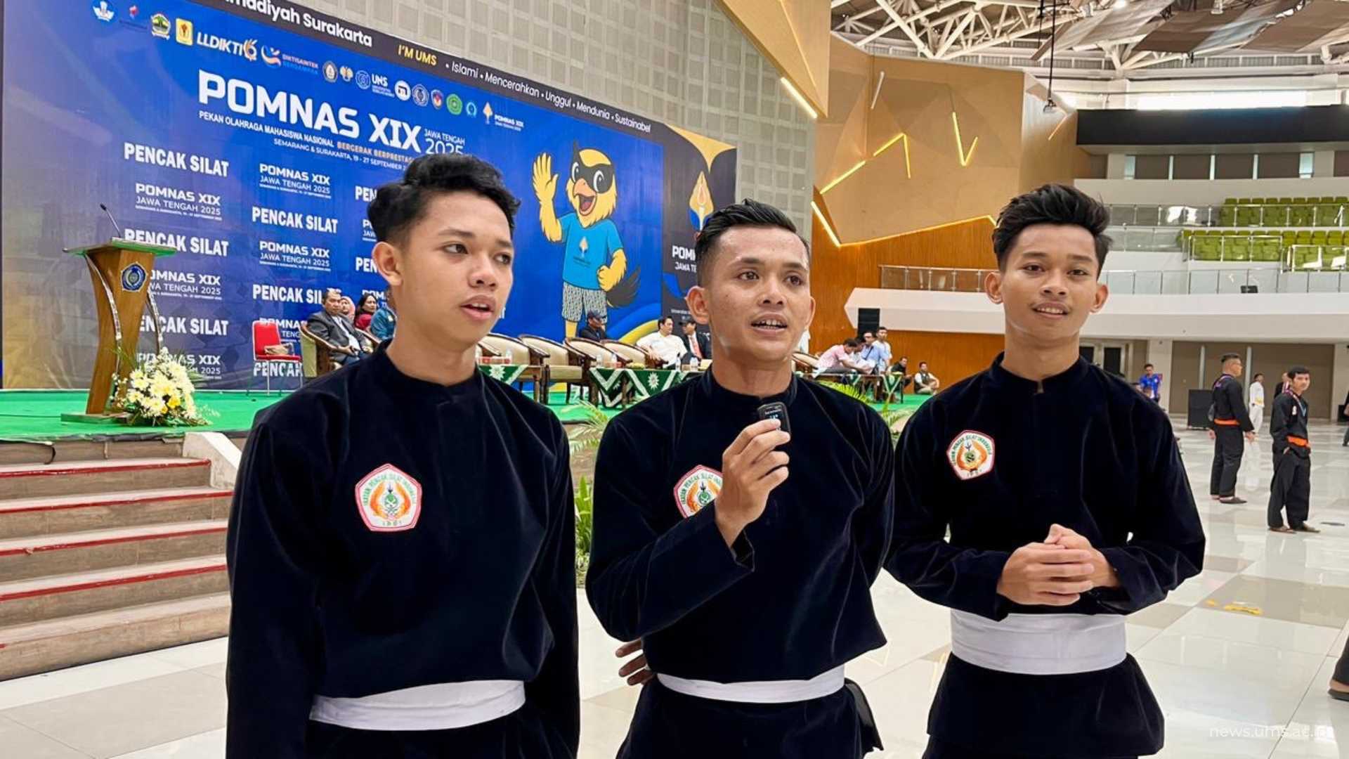 Wawancara Kontingen Jabar Kategori Beregu sesuai Menang dari Kontingen DKI Jakarta di POMNAS XIX 2025 di Gedung Edutorium KH Ahmad Dahlan UMS