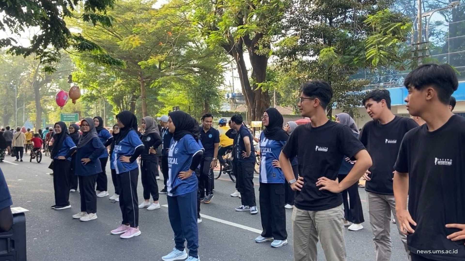 Senam di CFD Slamet Riyadi Jadi Salah Satu Rangkaian Physiotherapy Festival 2025 UMS