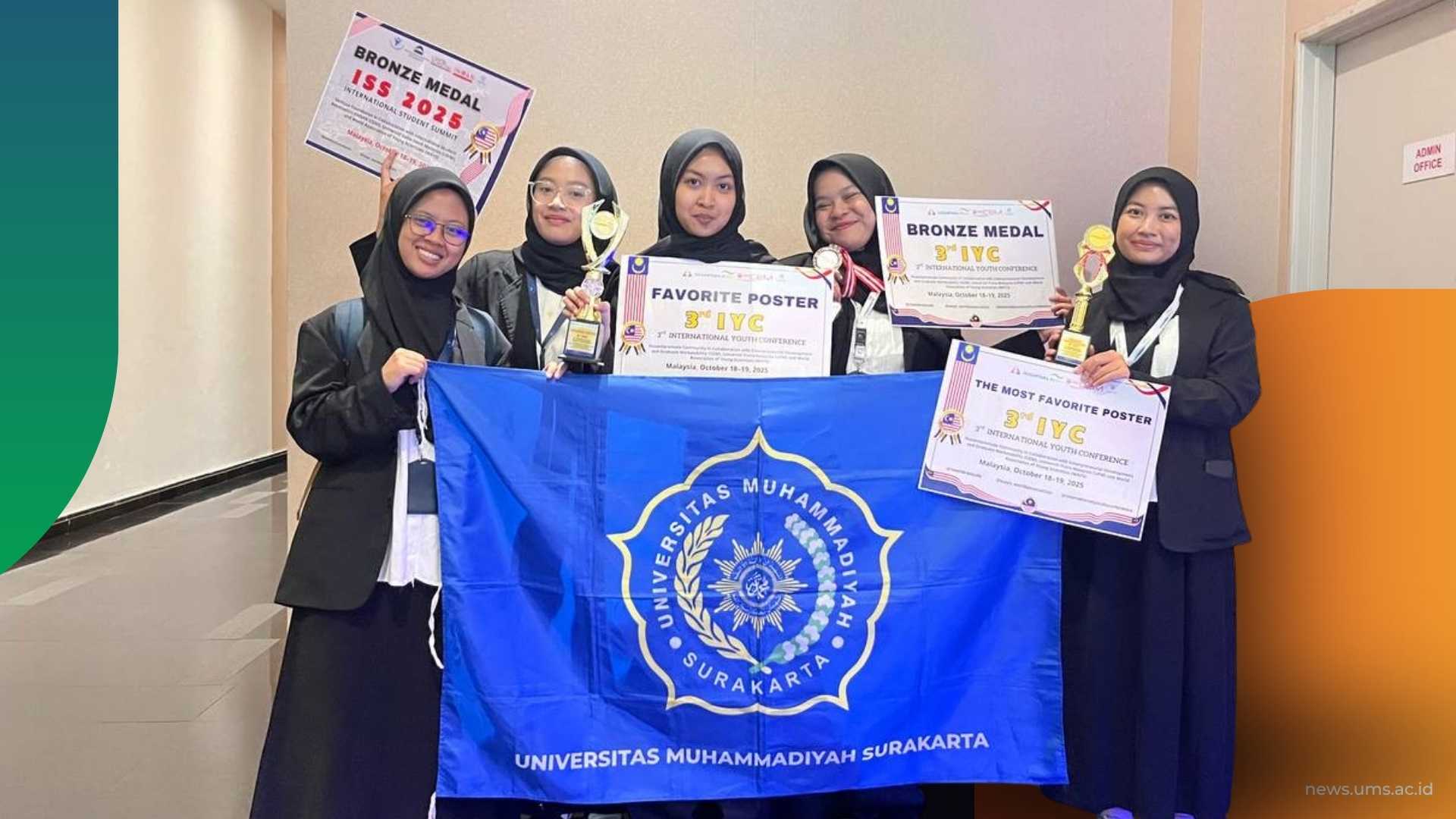 Delegasi UMS yang mengikuti ajang International Student Summit 2025 di Malaysia. Dok.Pribadi