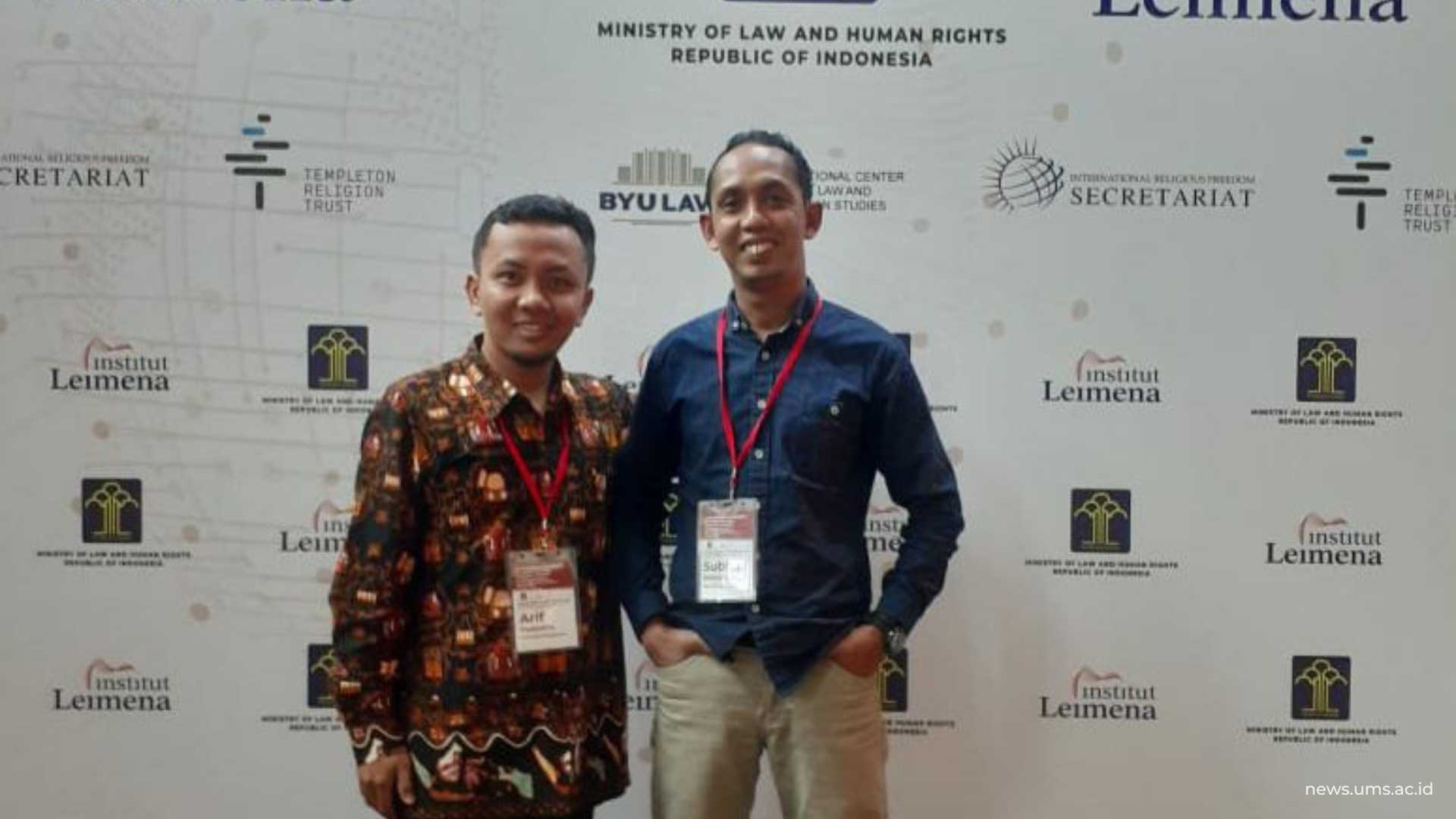 (kanan) Alumni UMS, Arif Yudhistira, S.Pd