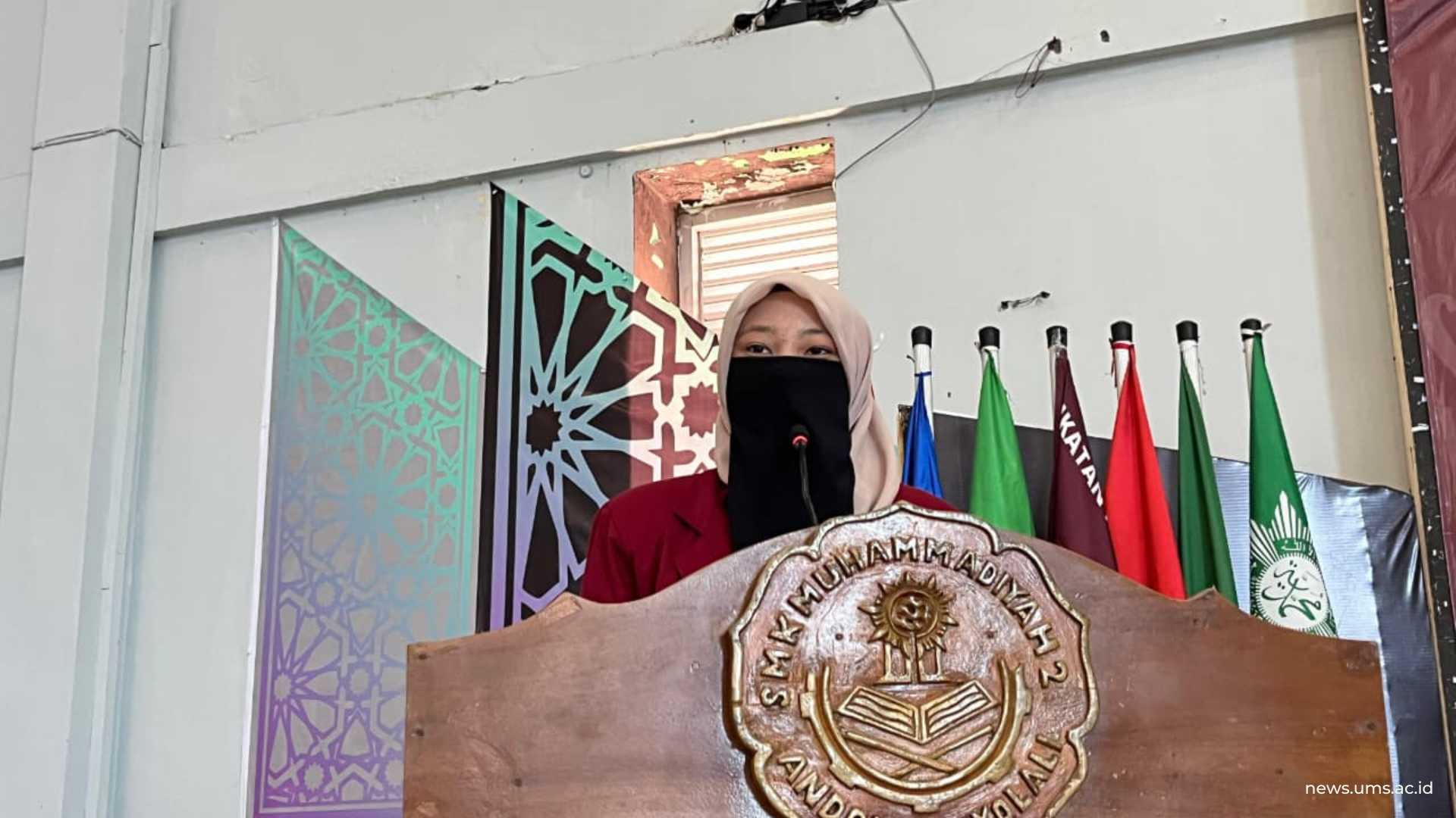 Sambutan oleh Ketua Umum PK IMM Muhammad Abduh, Naura Zukhrufana Muttatiar.