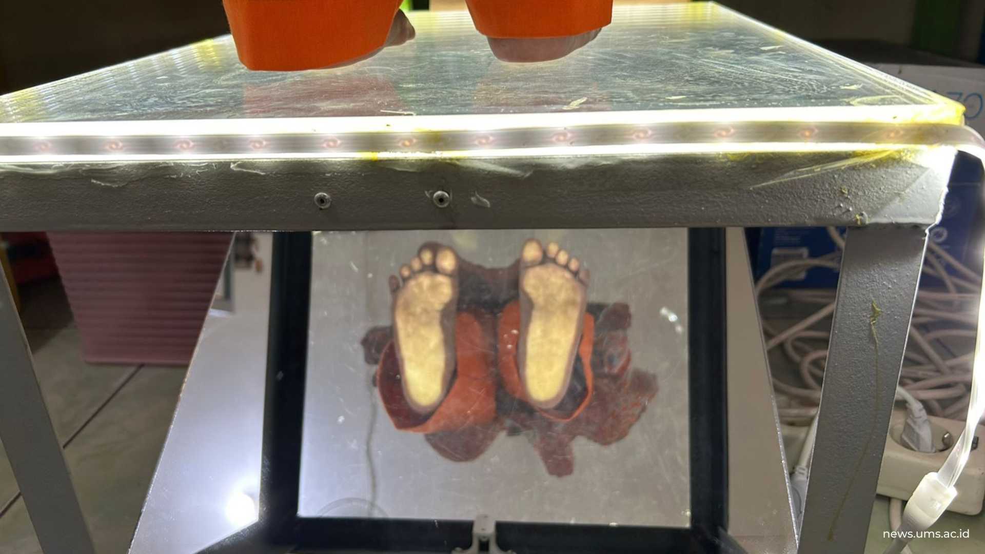 Tampak scan dari telapak kaki anak