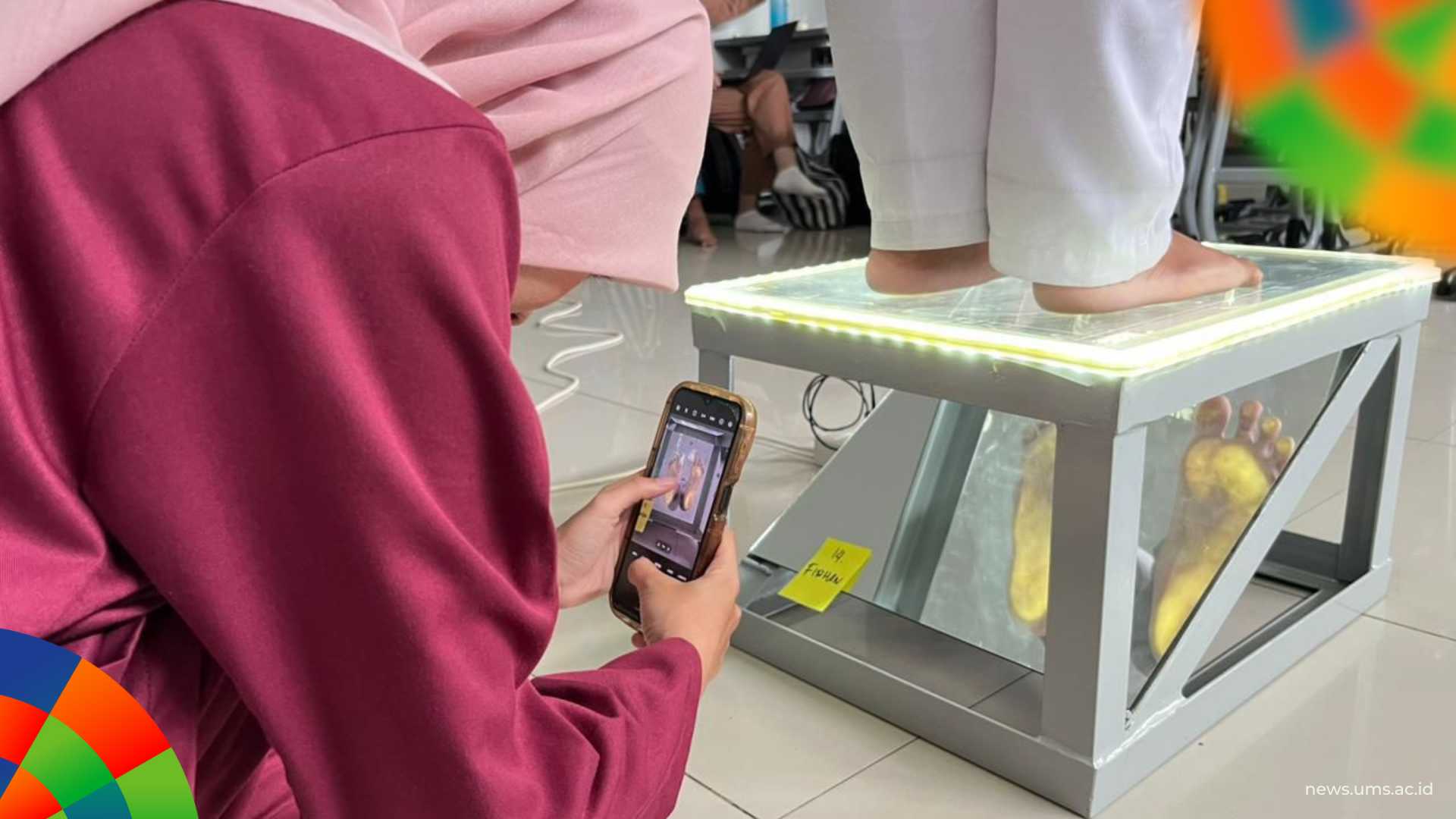Pengujian alat box angle yang dikembangkan dosen Fisioterapi UMS