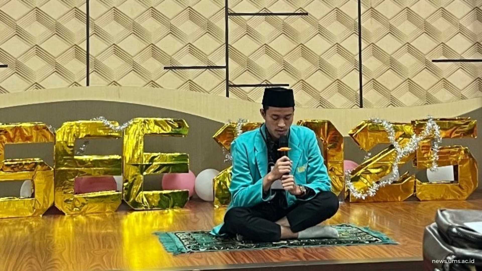 Penampilan Zulfikar, mahasiswa IQT pada lomba MHQ 3 Juz tingkat Nasional Universitas Andalas
