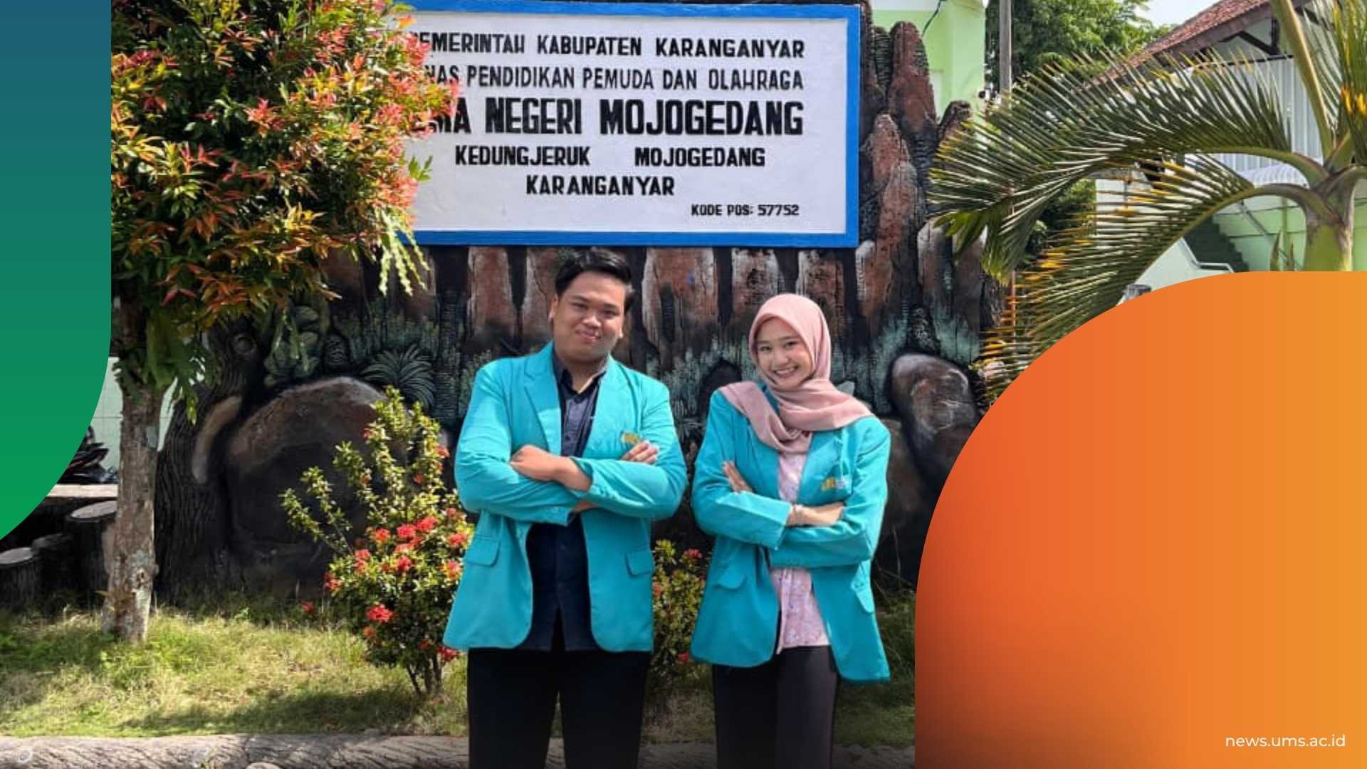 Dua Mahasiswa yang melakukan Penelitian dan Pengabdian di SMAN Mojogedang