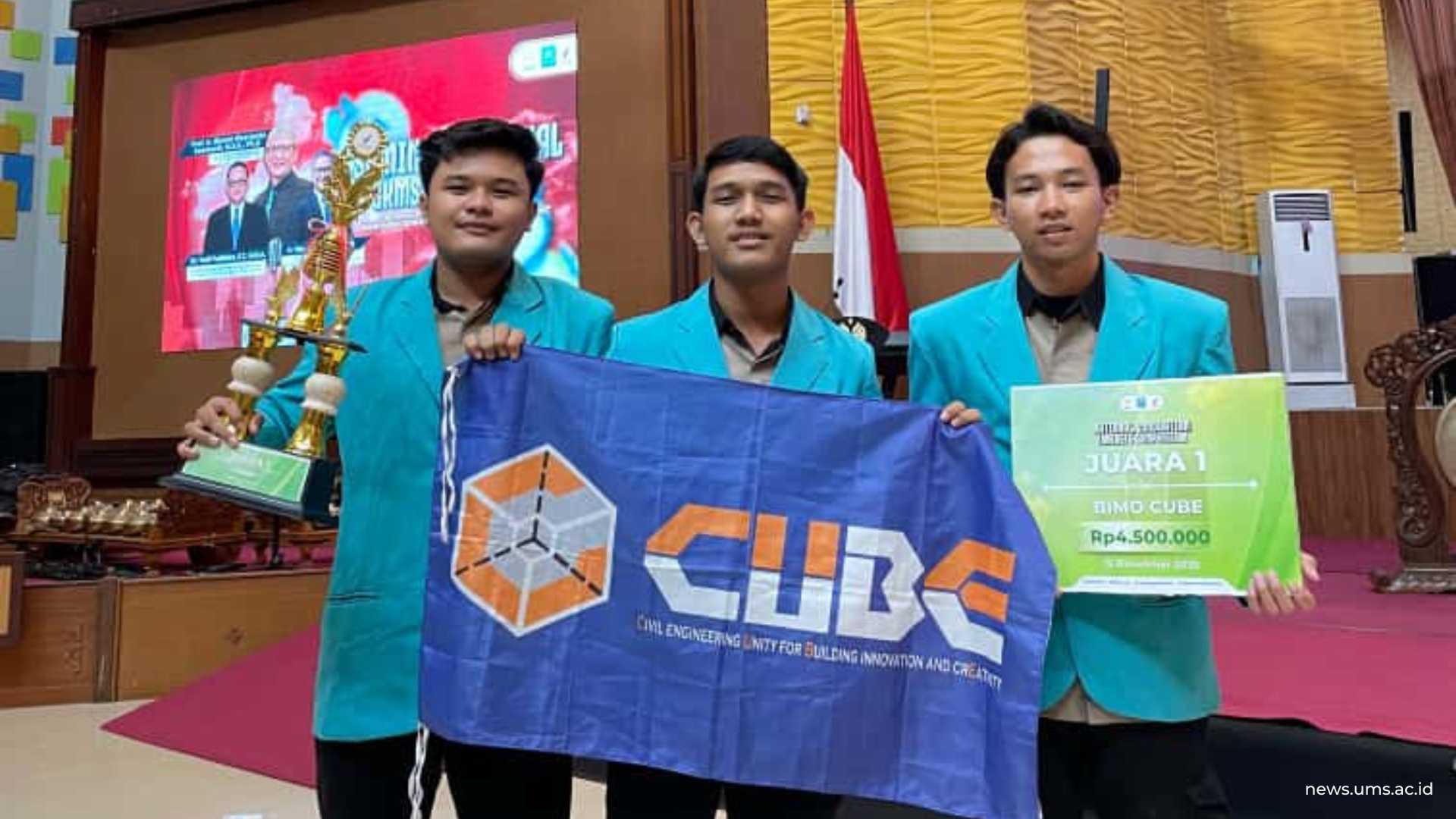 BIMO CUBE Team UMS raih juara 1 dalam ajang National Innovation Concrete Competition