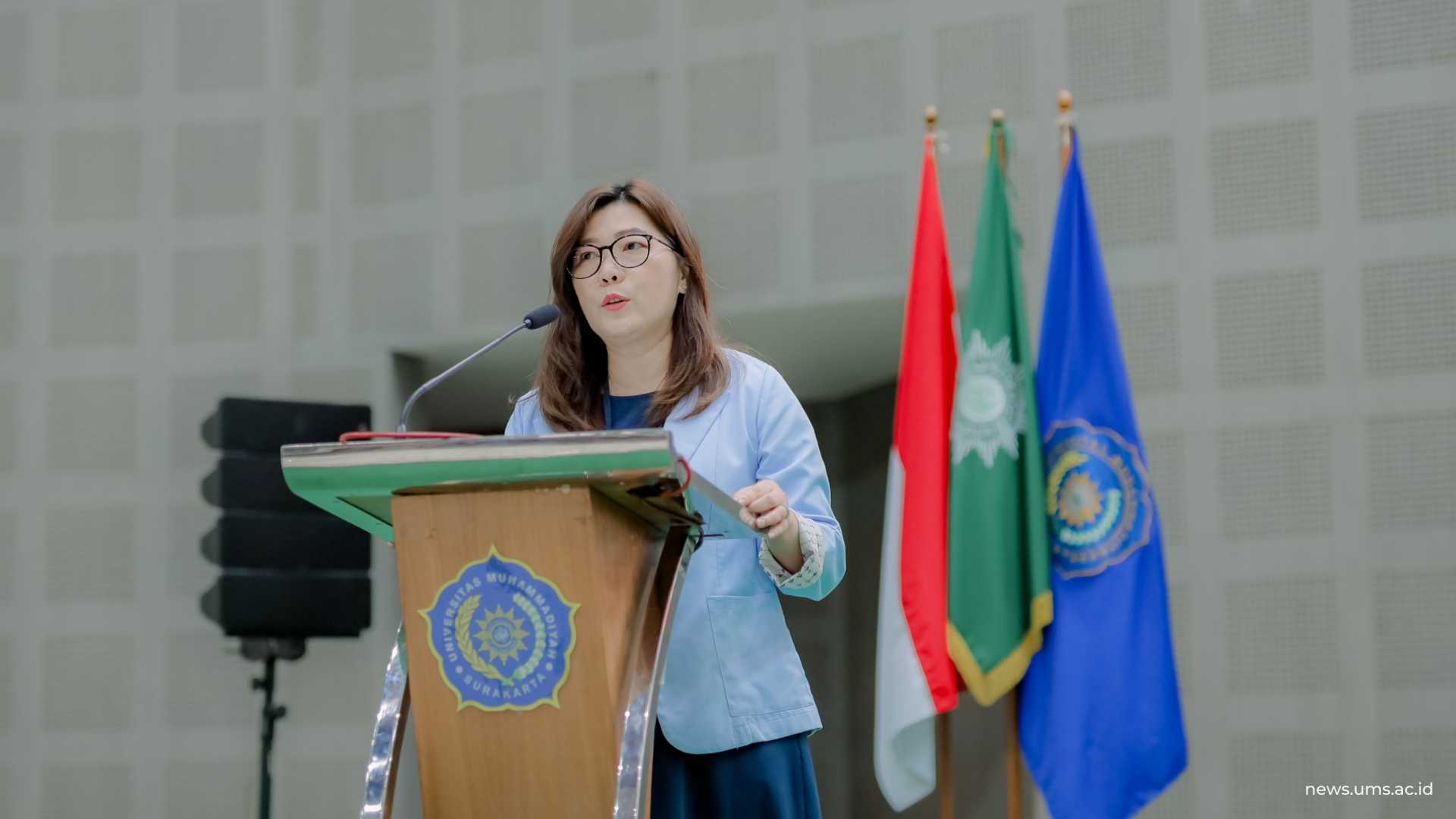 Sambutan Merry Chistiana Santoso, selaku Kepala Pengembangan Bisnis BCA Cabang Solo Baru
