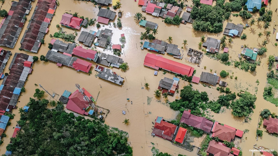 Ilustrasi Banjir. Foto: Canva