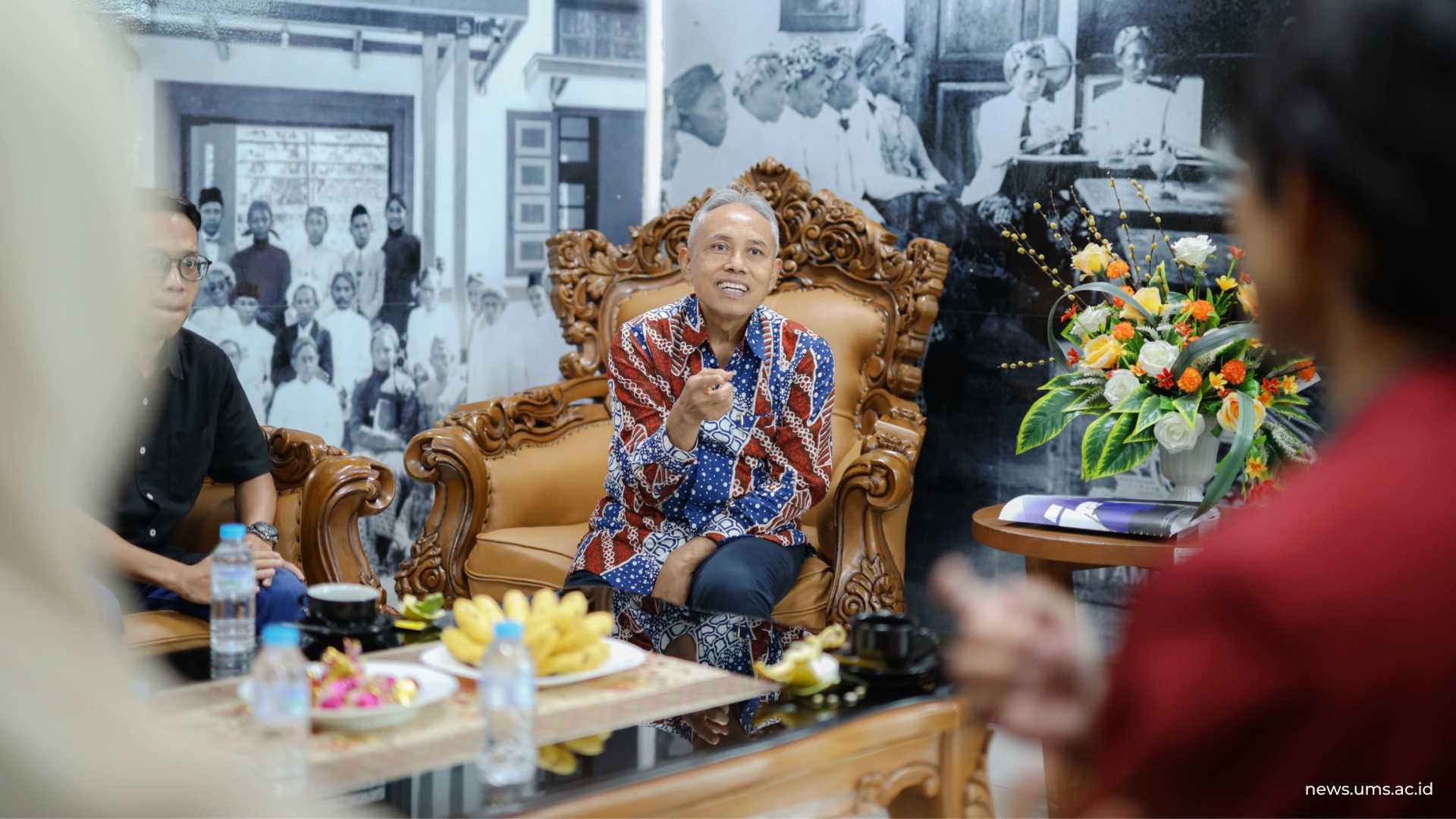 Rektor UMS, Prof. Dr. Harun Joko Prayitno, M.Hum., saat Menyambut Kunjungan dari DPD IMM Jawa Tengah