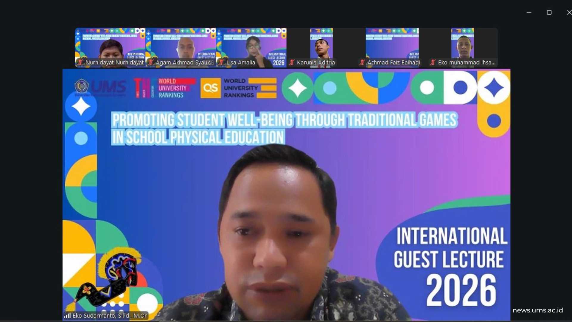 Ketua Program Studi Pendidikan Jasmani FKIP UMS, Dr. Eko Sudarmanto, S.Pd., M.Or.