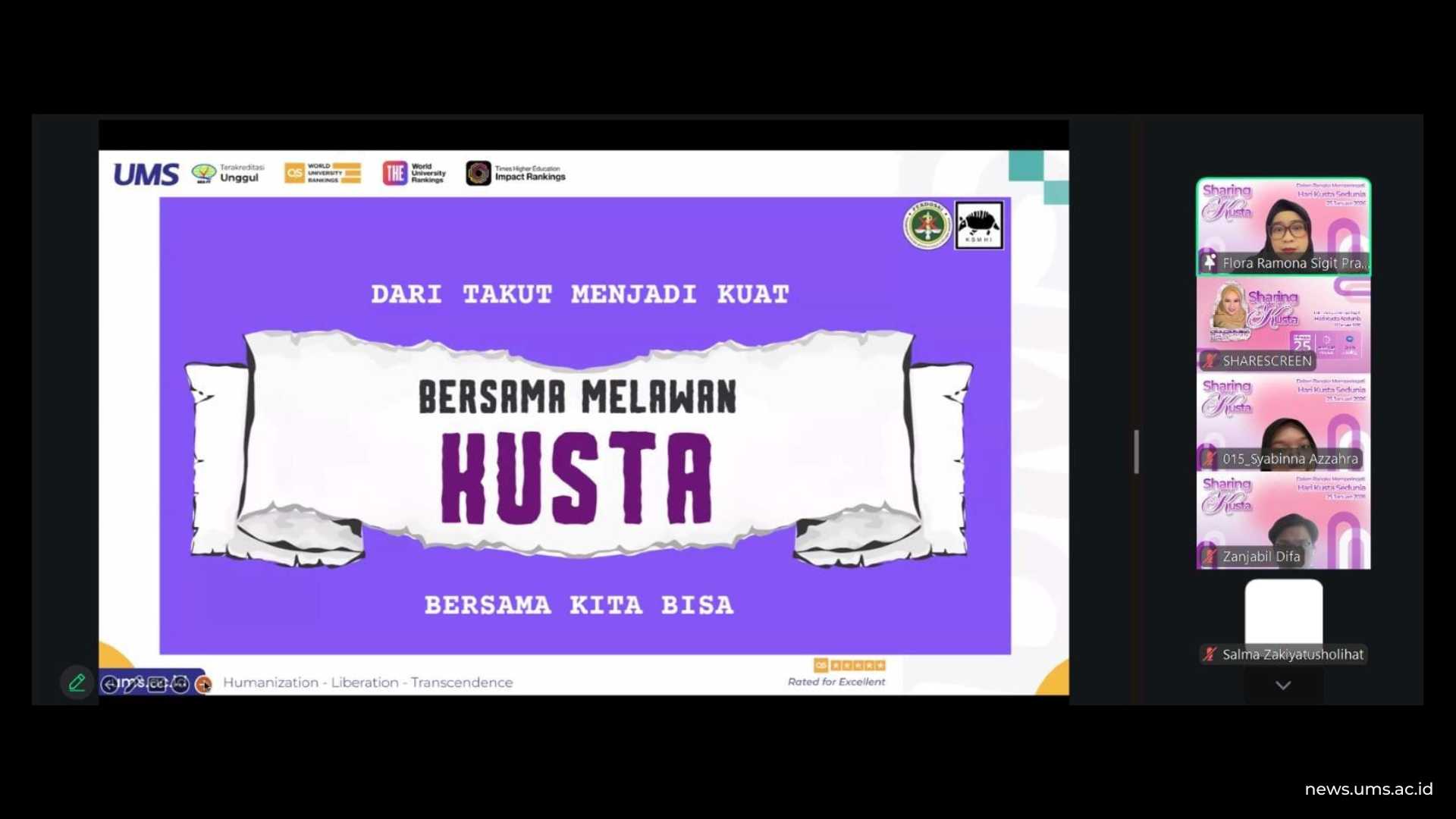 Penyampaian Sesi Diskusi oleh Narasumber Dalam Menghapus Stigma dan Memperkuat Penanganan Kusta