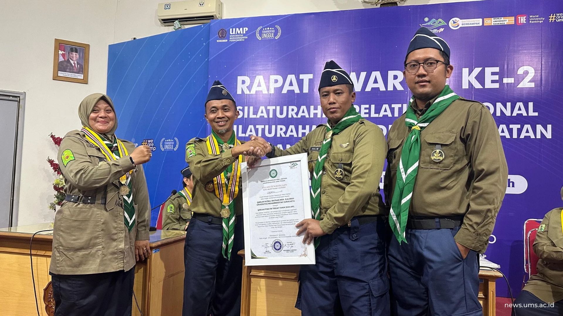 Hizbul Wathan Kafilah Penuntun Moh. Djazman UMS Raih Penghargaan Qabilah PTMA Tergiat Tahun 2025
