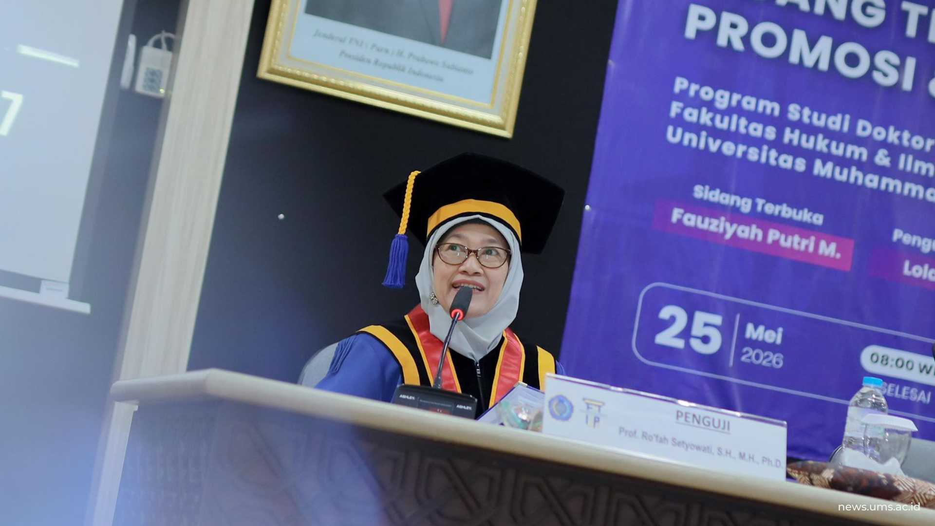 Dewan penguji sidang terbuka Prof. Ro'fah Setyowati, S.H., M.H., Ph.D.