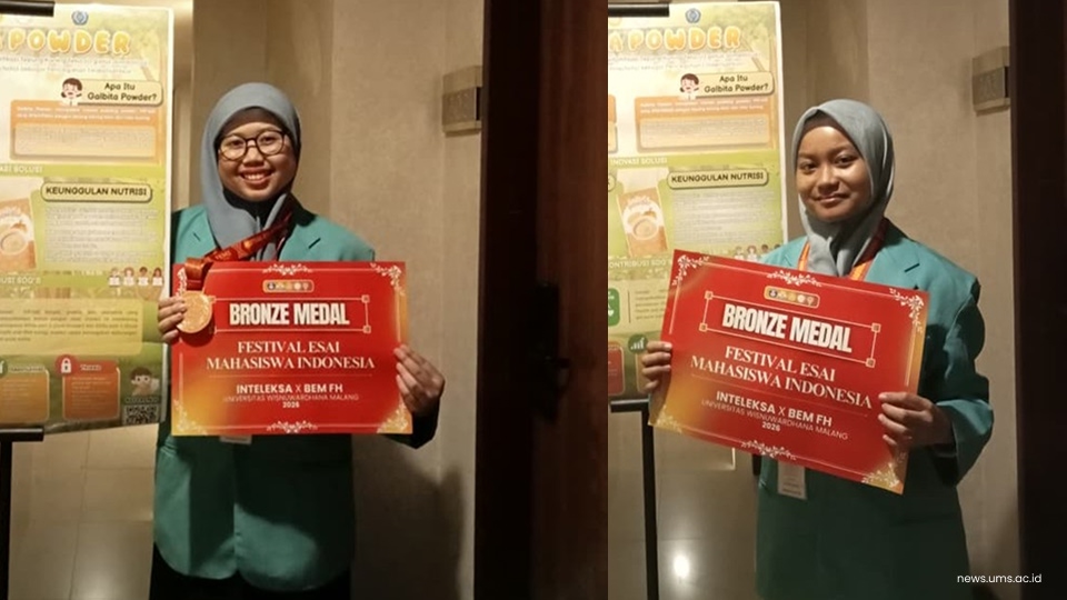 (kiri) Afifah Ma’rifatul Jannah dari Program Studi Pendidikan Guru Sekolah Dasar (PGSD) angkatan 2025. (kanan) Adinna Nisarani dari Program Studi Gizi angkatan 2025