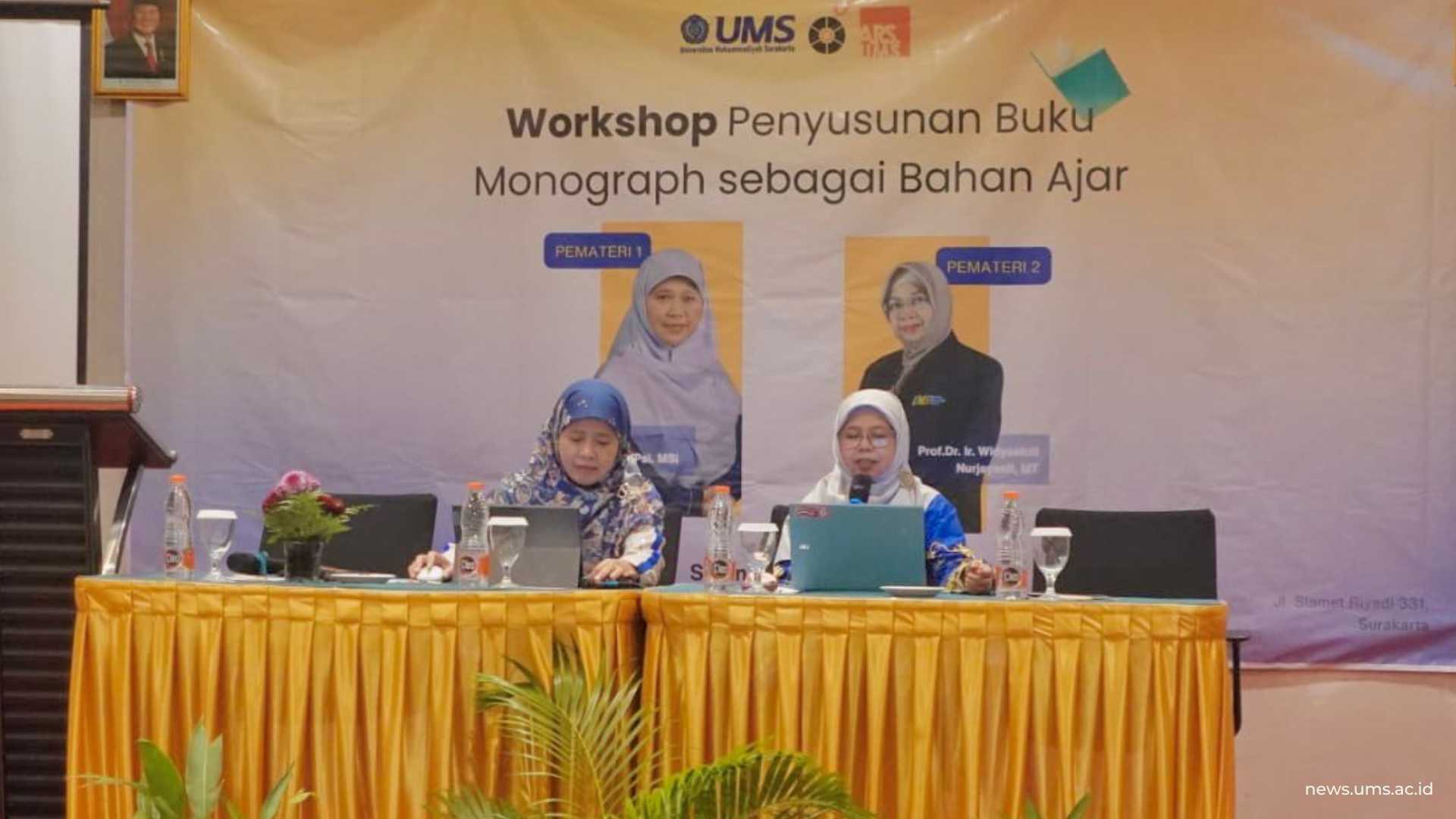 Pemateri pertama, Prof. Dr. Eny Purwandari, S.Psi., M.Si. dari Bagian Pengembangan Buku Ajar DRPPS UMS