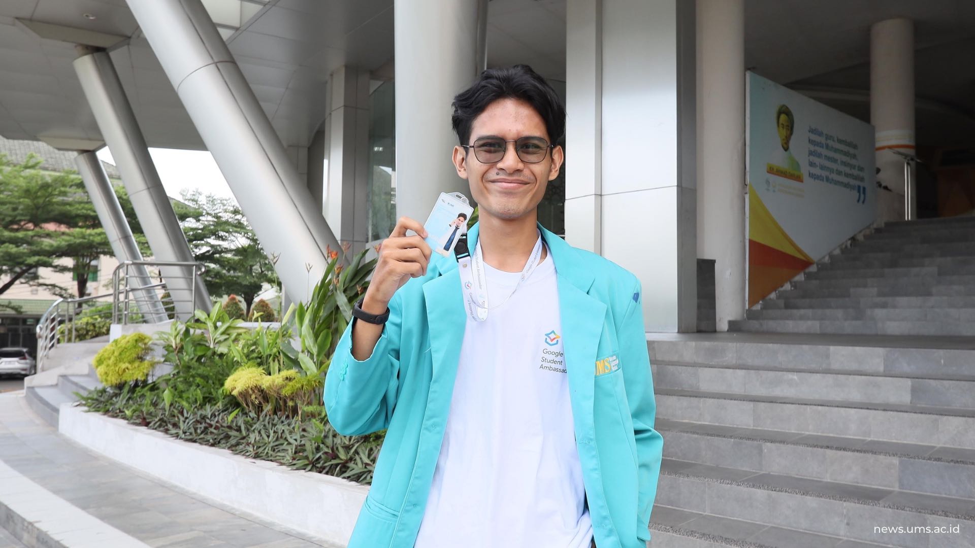 Salah satu mahasiswa UMS yang lolos Google Student Ambassador 2026, Muhammad Hasbi Assidiqi, mahasiswa UMS dari Prodi Sistem Informasi