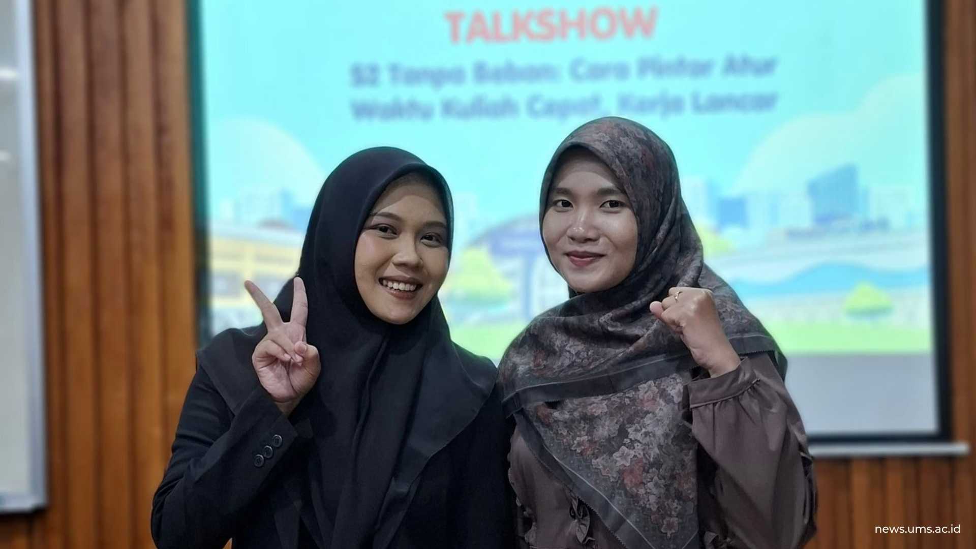 Alumni UMSseperti Intan Dian Saputri, S.Pd.I., dan Luthfi Syifa’ Fauziyah, M.Pd., membagikan tips praktis untuk memperkuat karier dan meraih beasiswa