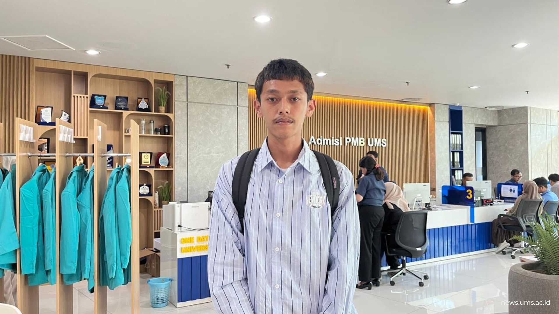 Salah satu calon mahasiswa baru UMS, Syafiq Imanulha Kamaludziman asal Salatiga