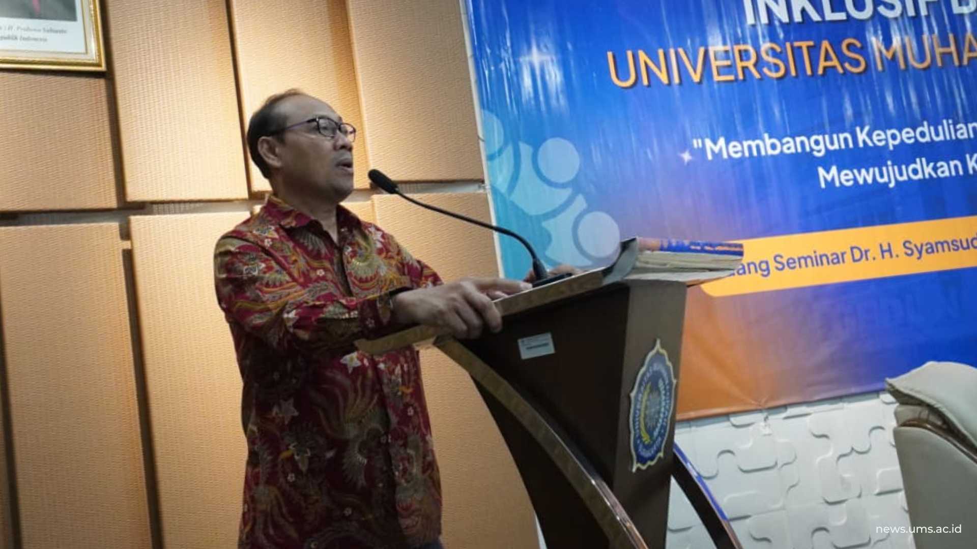 Pengarahan sekaligus membuka acara oleh Wakil Rektor I UMS, Prof. Ihwan Susila, S.E., M.Si., Ph.D.