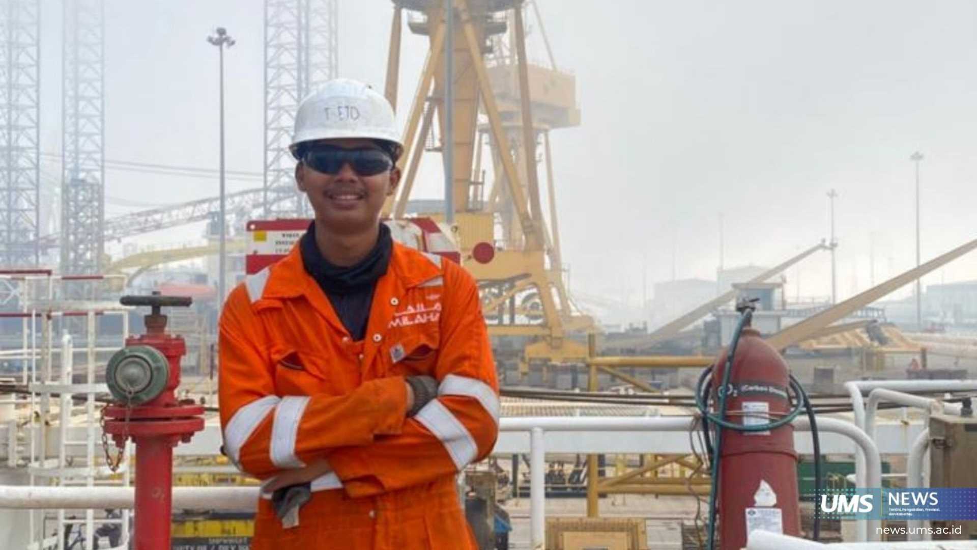 Muhamad Wildan Fadila tengah menjalani kerja praktik internasional di Milaha, salah satu perusahaan maritim dan logistik terbesar di Qatar., Foto: Dok. Pribadi Muhamad Wildan Fadila