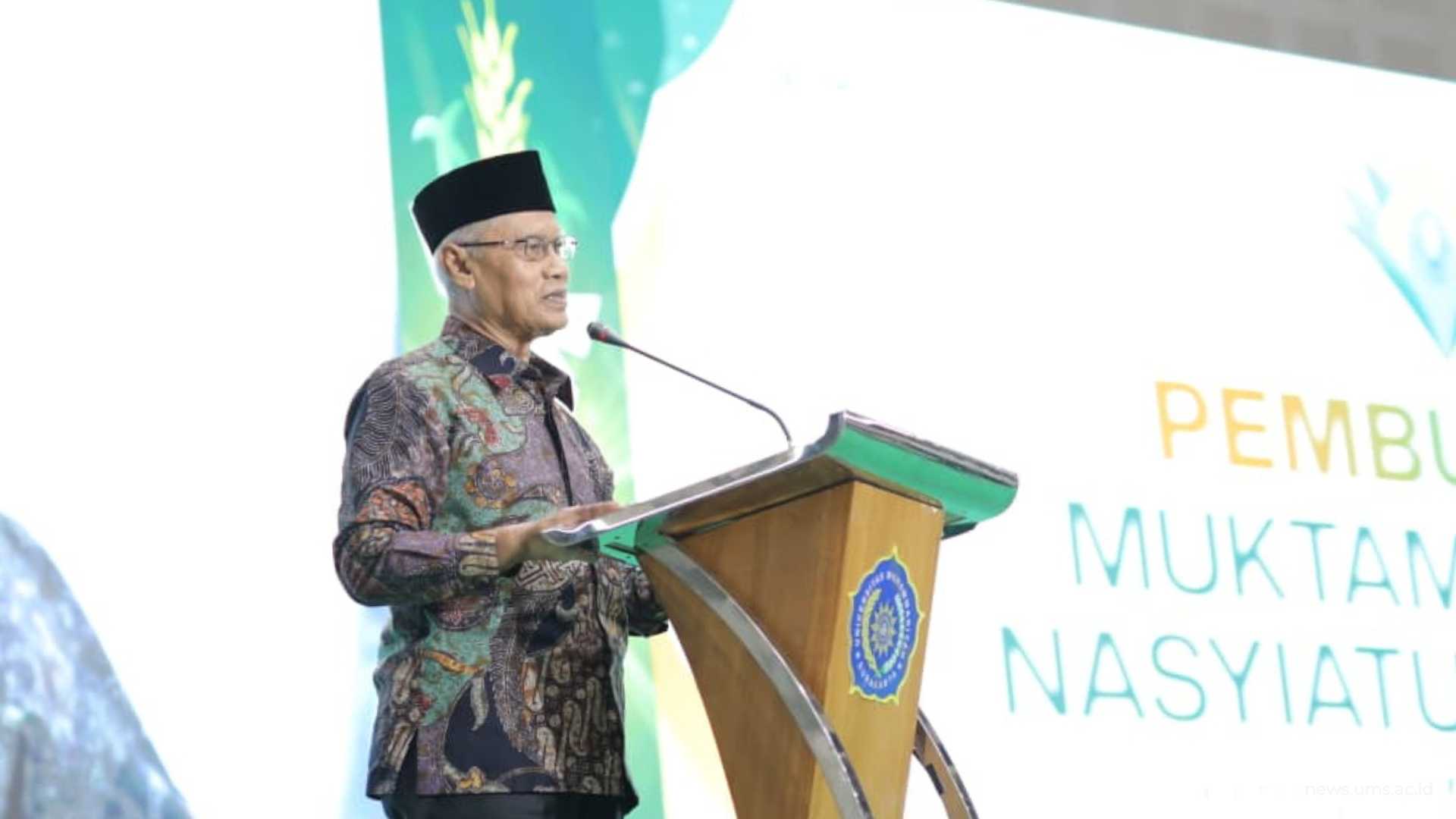 Sambutan oleh Ketua Pimpinan Pusat (PP) Muhammadiyah, Prof. Dr Haedar Nashir, M.Si.